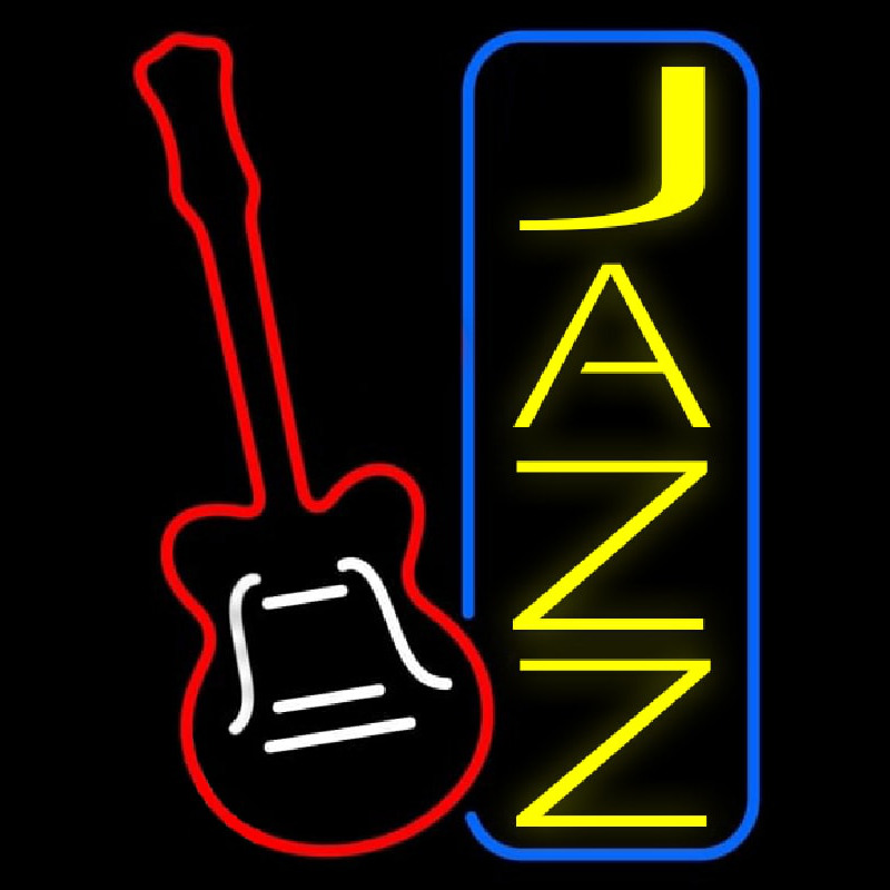 Vertical Jazz With Guitar 2 Neonreclame