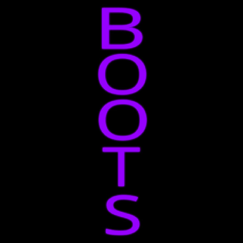 Vertical Purple Boots Neonreclame