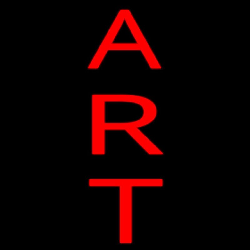 Vertical Red Art Neonreclame