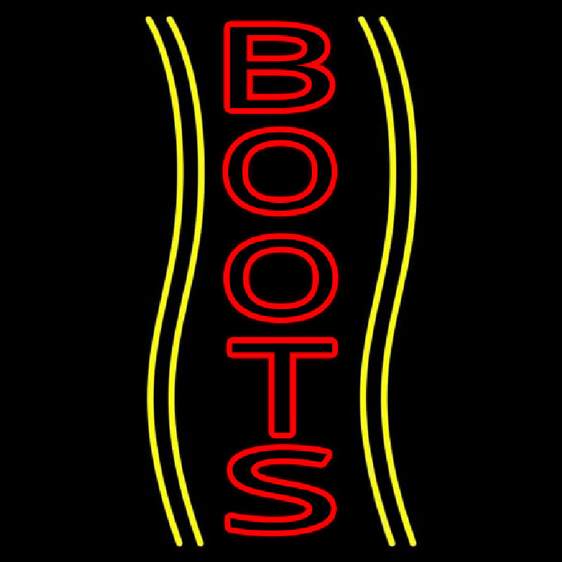 Vertical Red Boots Neonreclame