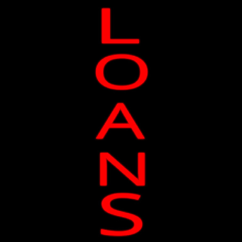 Vertical Red Loans Neonreclame