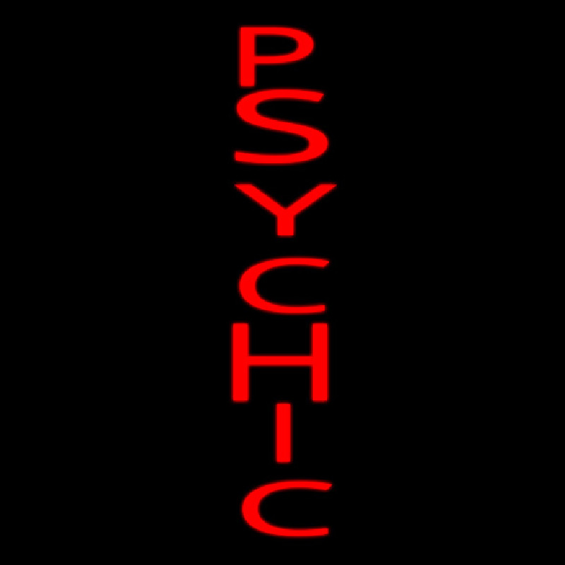 Vertical Red Psychic Neonreclame