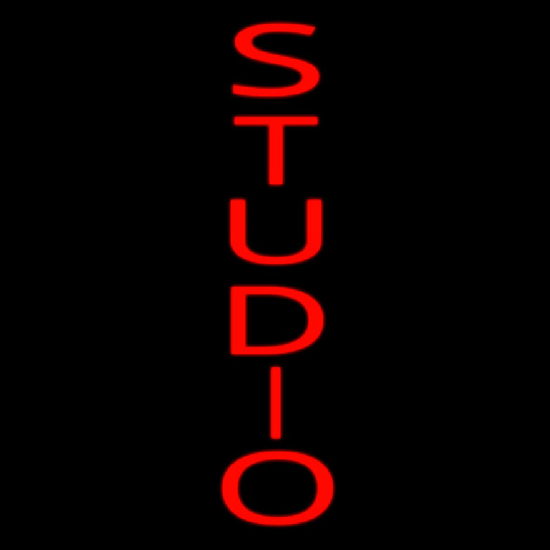 Vertical Red Studio Neonreclame