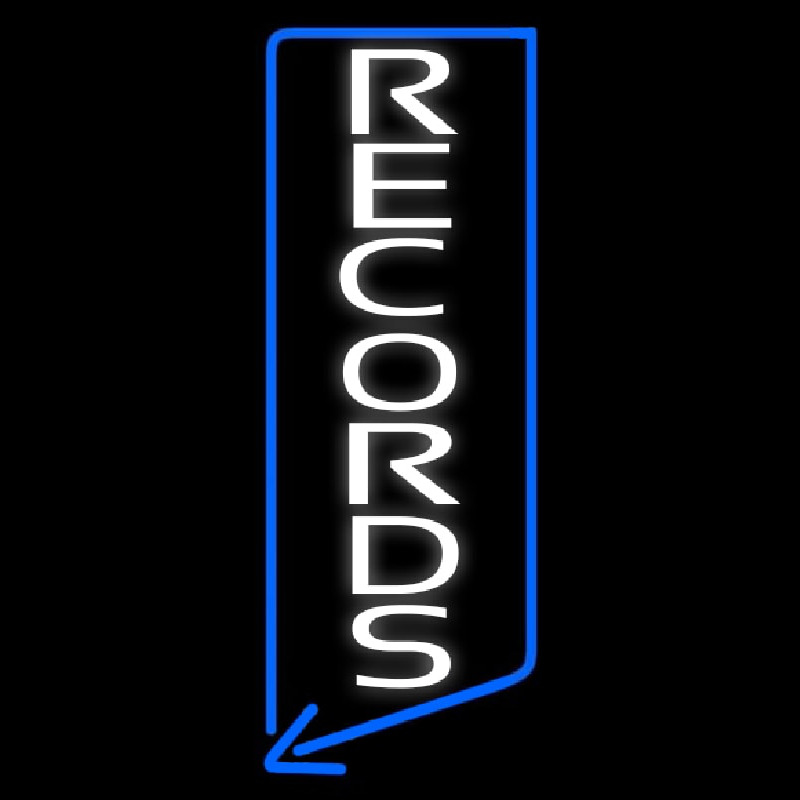 Vertical White Records Neonreclame