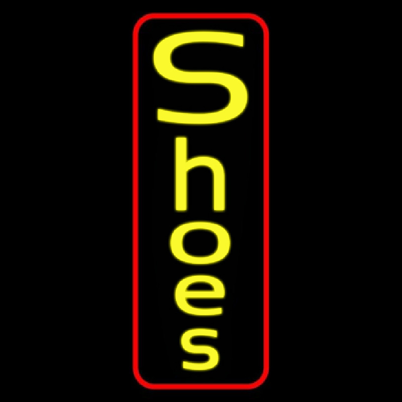 Vertical Yellow Shoes Neonreclame