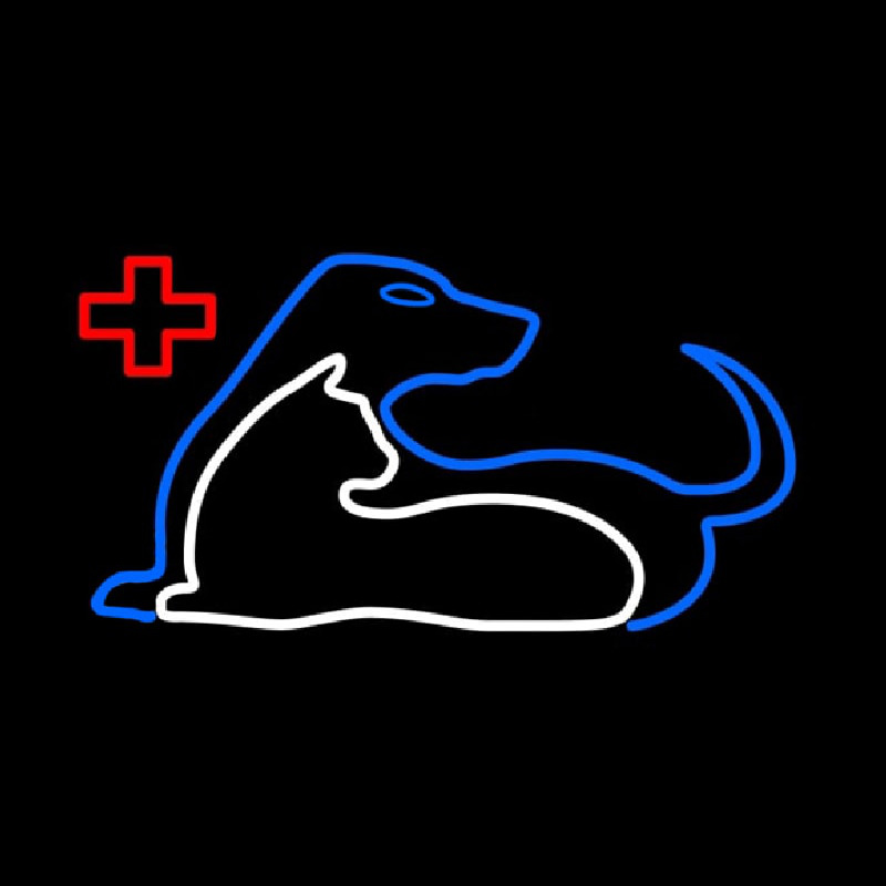 Vet Cat Dog Logo Neonreclame