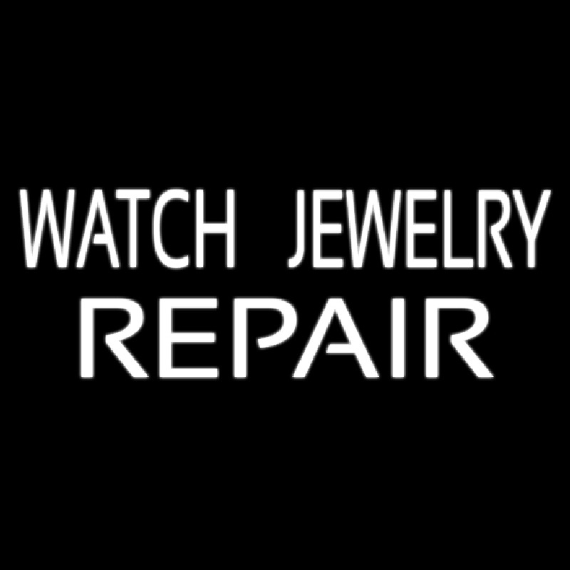Watch Jewelry Repair Block White Neonreclame