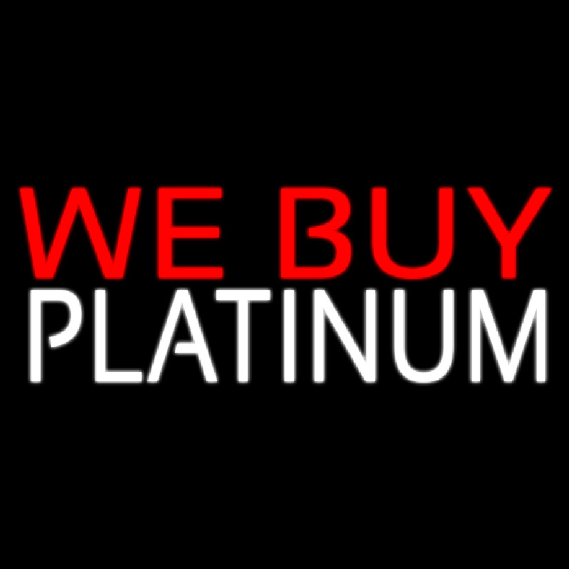 We Buy Platinum Neonreclame