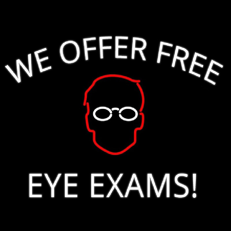 We Offer Free Eye E ams Neonreclame