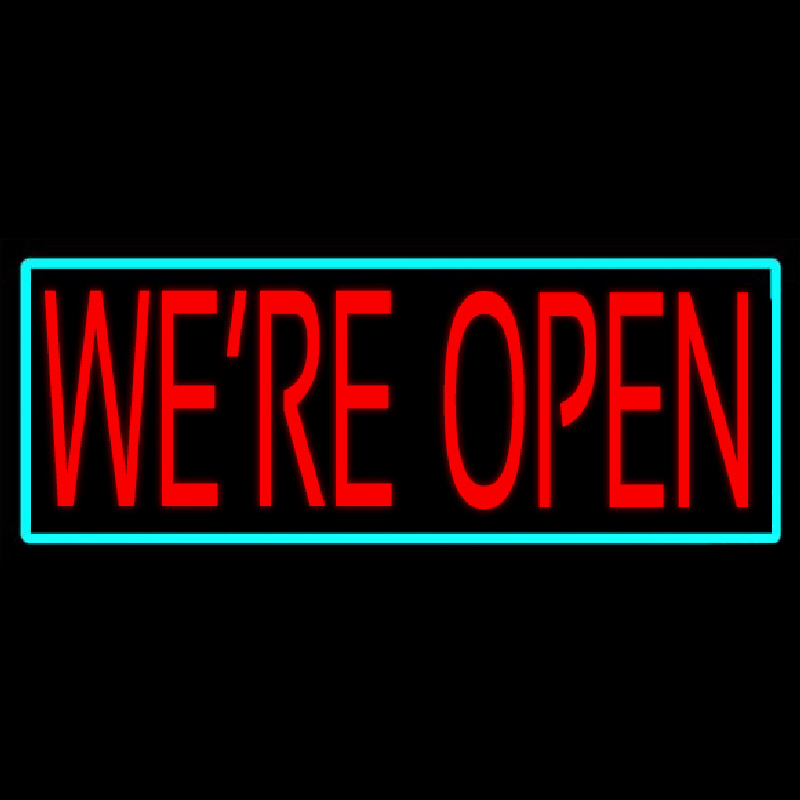 We Re Open Neonreclame