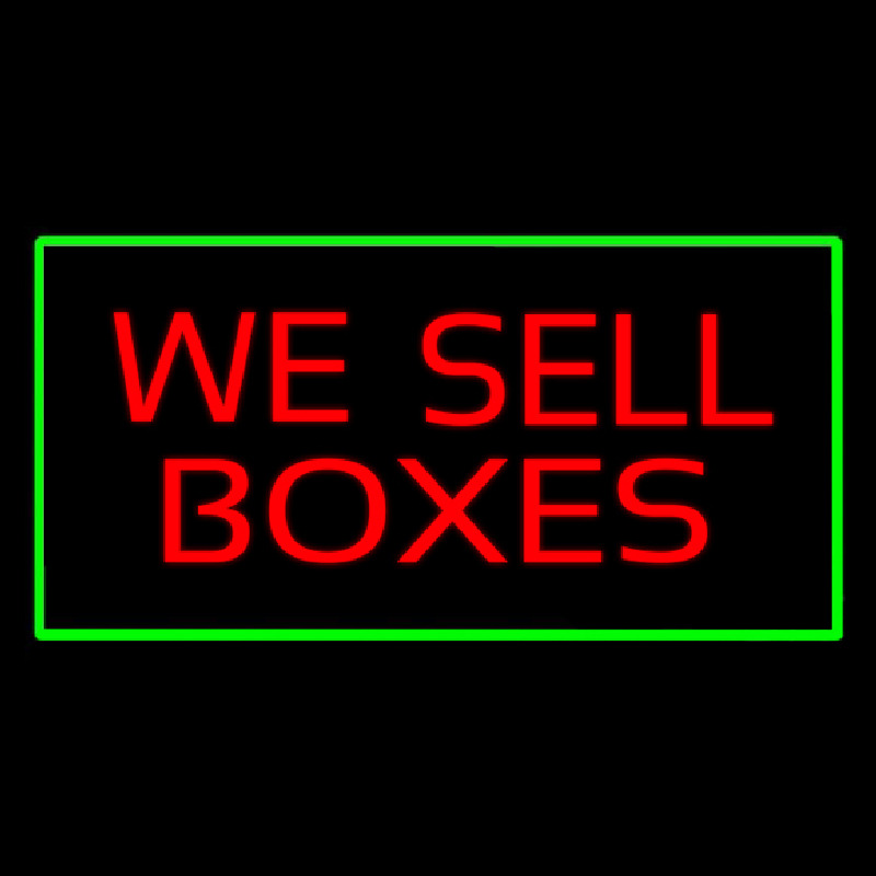 We Sell Bo es Rectangle Green Neonreclame