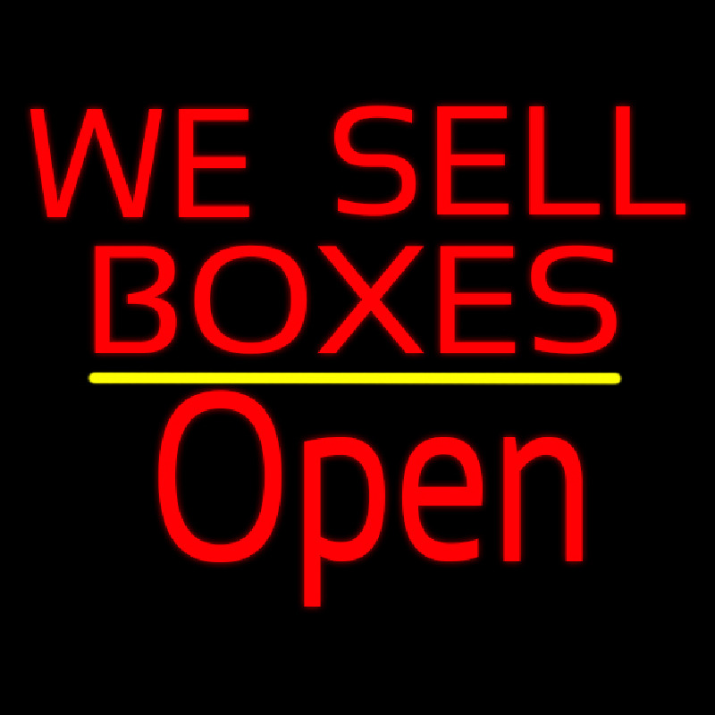 We Sell Bo es Script1 Open Yellow Line Neonreclame
