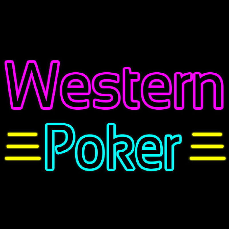 Western Poker 3 Neonreclame