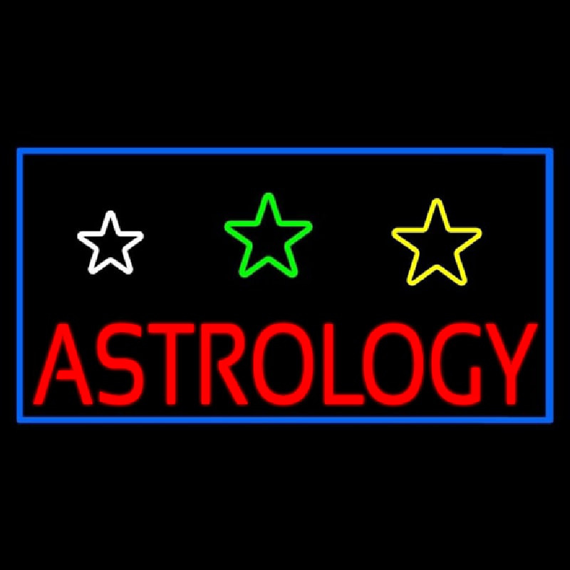 White Astrology Neonreclame