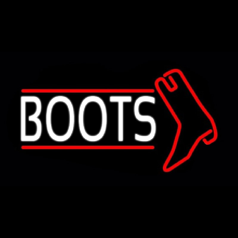 White Boots With Logo Neonreclame
