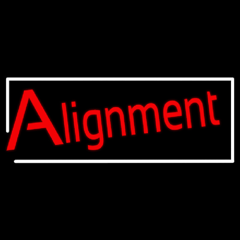 White Border Alignment Neonreclame