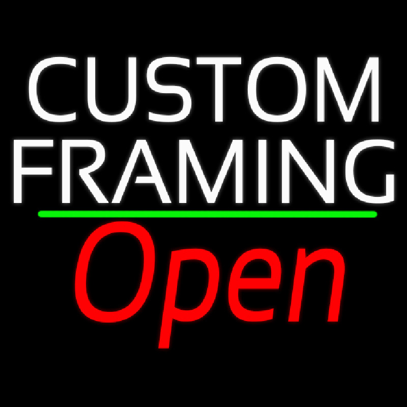 White Custom Framing With Open 2 Neonreclame