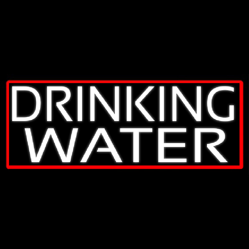 White Drinking Water Neonreclame