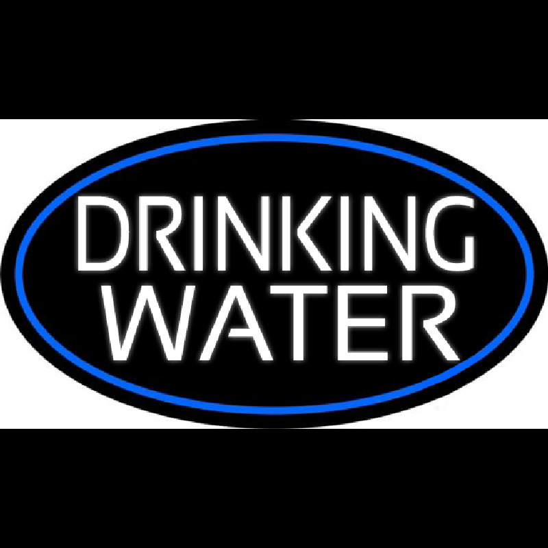 White Drinking Water Neonreclame