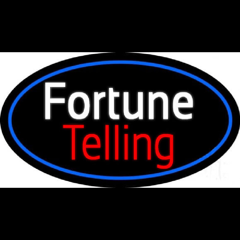 White Fortune Red Telling Neonreclame