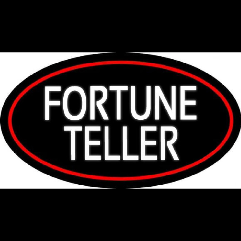 White Fortune Teller Neonreclame