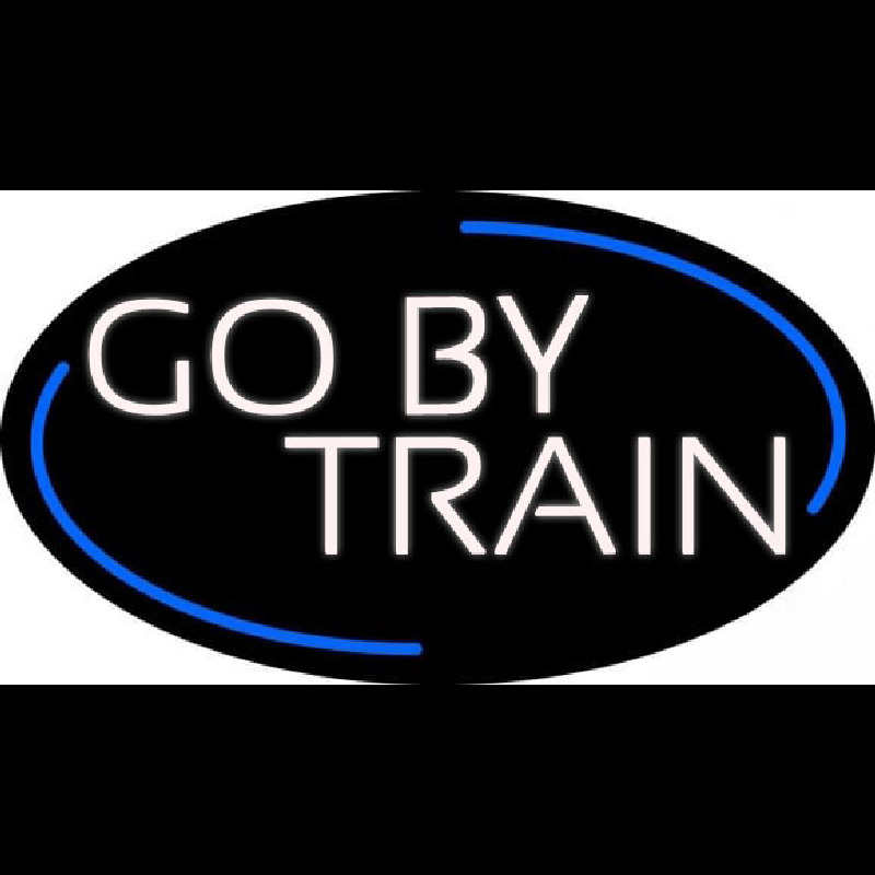 White Go By Train Neonreclame