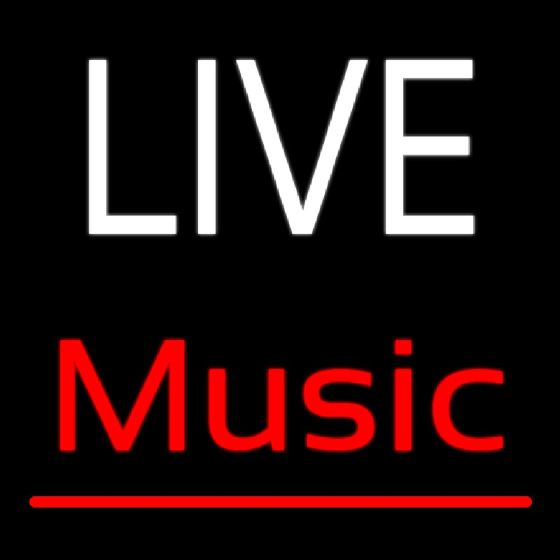 White Live Red Music Neonreclame