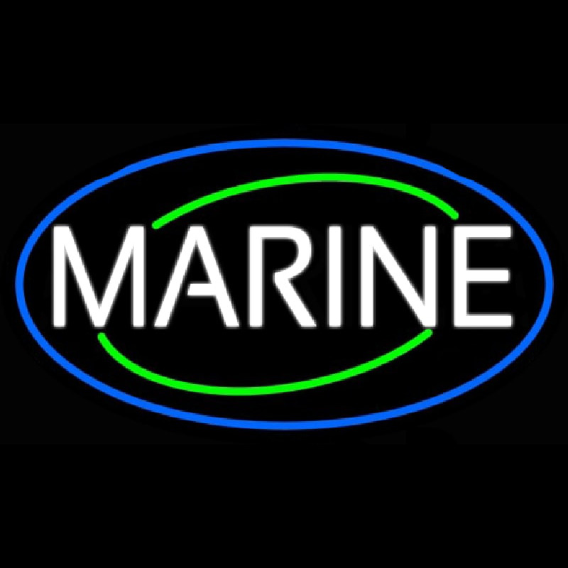 White Marine Neonreclame