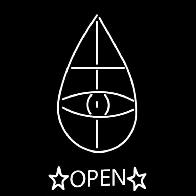 White Open Neonreclame
