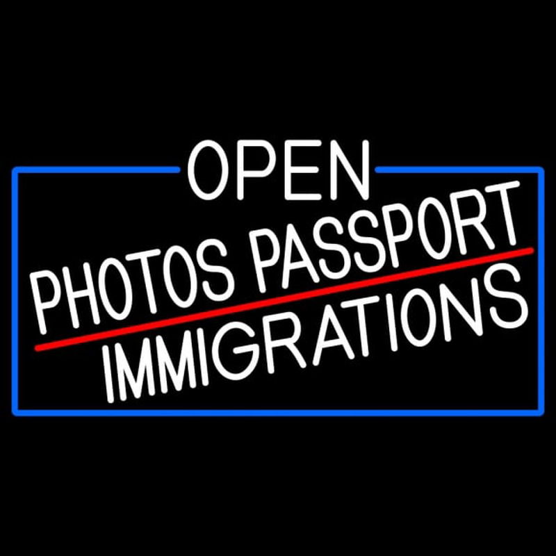 White Open Photos Passport Immigrations With Blue Border Neonreclame