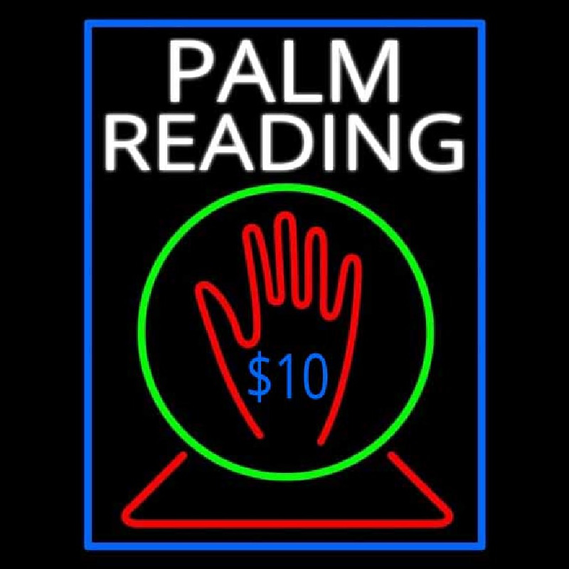 White Palm Readings With Logo Neonreclame