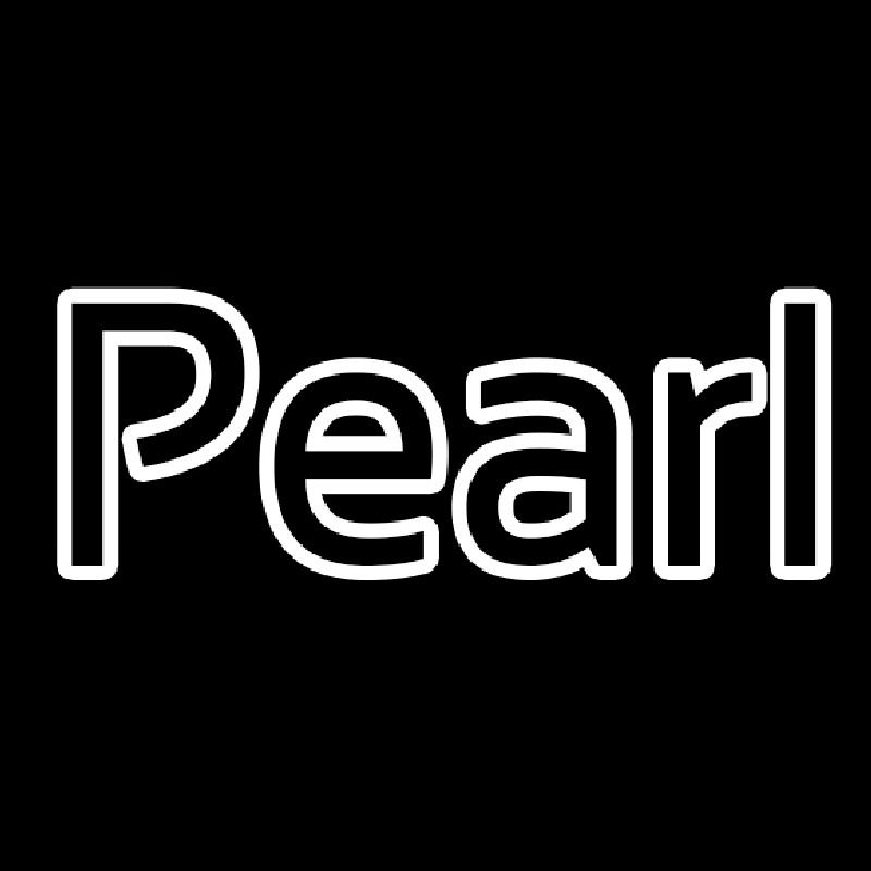 White Pearl Cursive Neonreclame