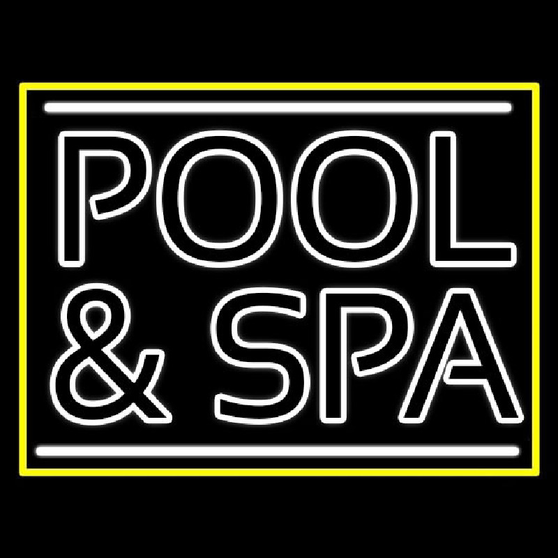 White Pool And Spa Neonreclame