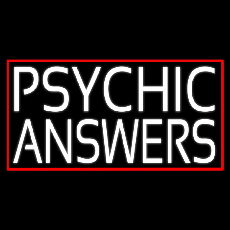 White Psychic Answers Neonreclame