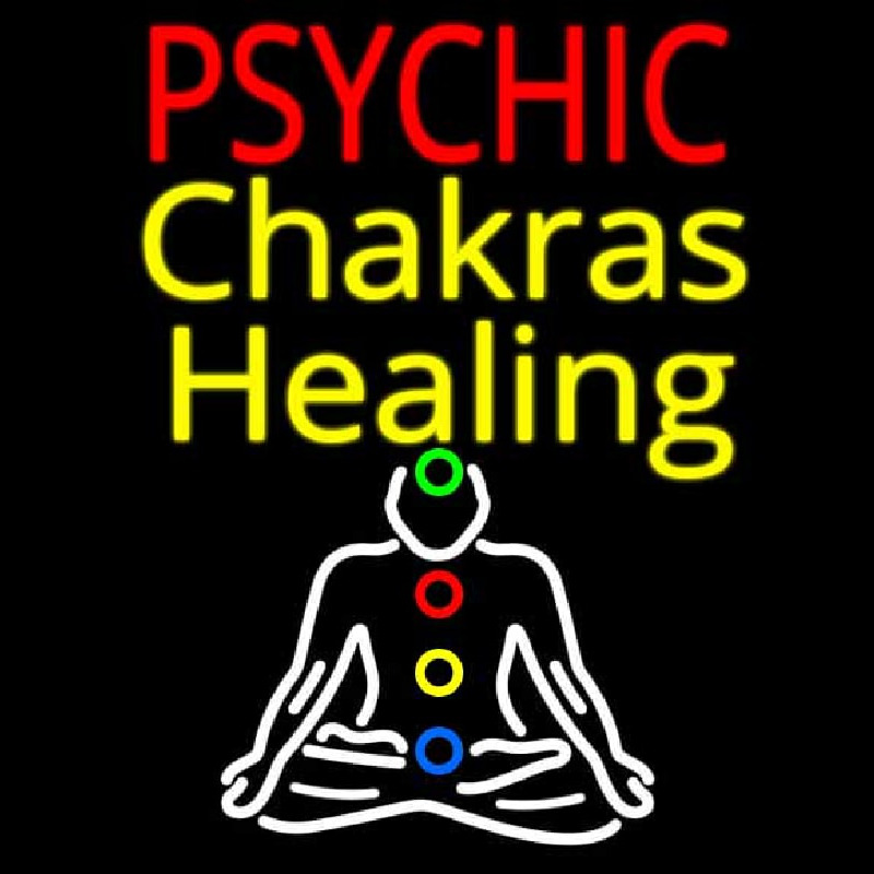 White Psychic Chakras Healing Neonreclame
