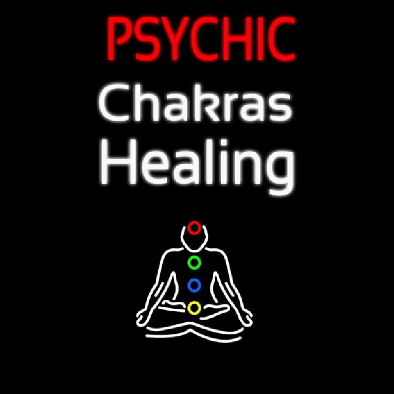 White Psychic Chakras Healing Neonreclame