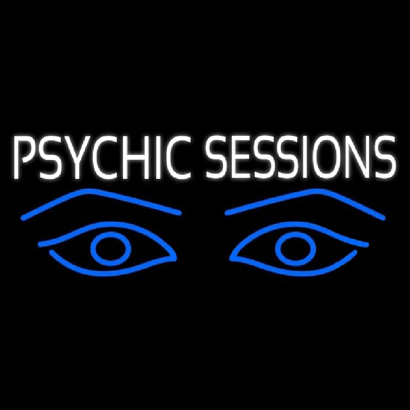 White Psychic Sessions With Blue Eye Neonreclame