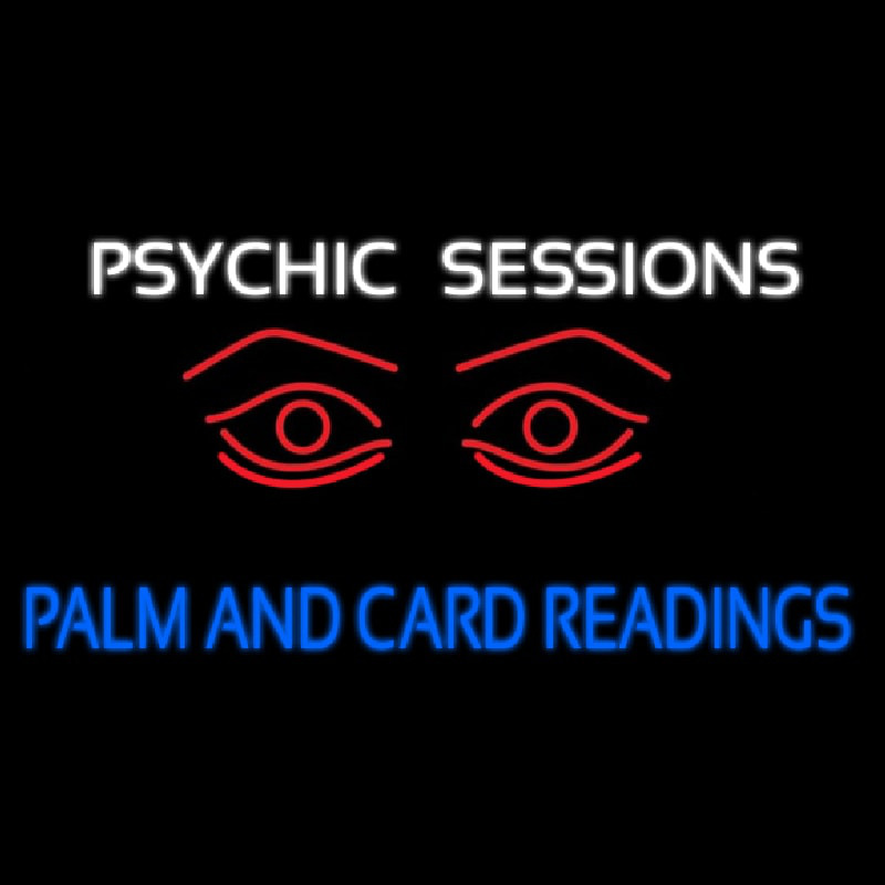 White Psychic Sessions With Red Eye Neonreclame