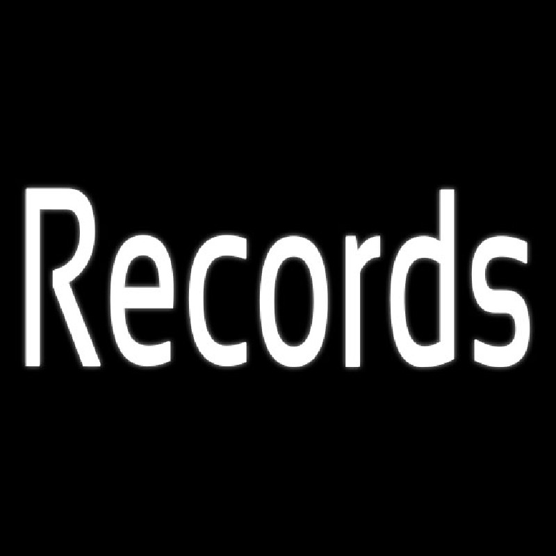 White Records 1 Neonreclame