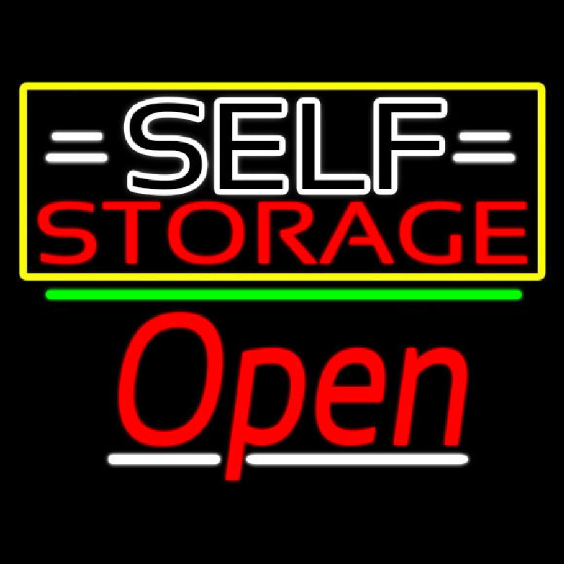 White Self Storage Block With Open 3 Neonreclame