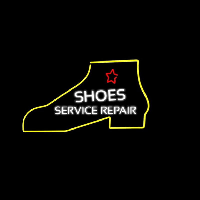 White Shoe Service Repair Neonreclame