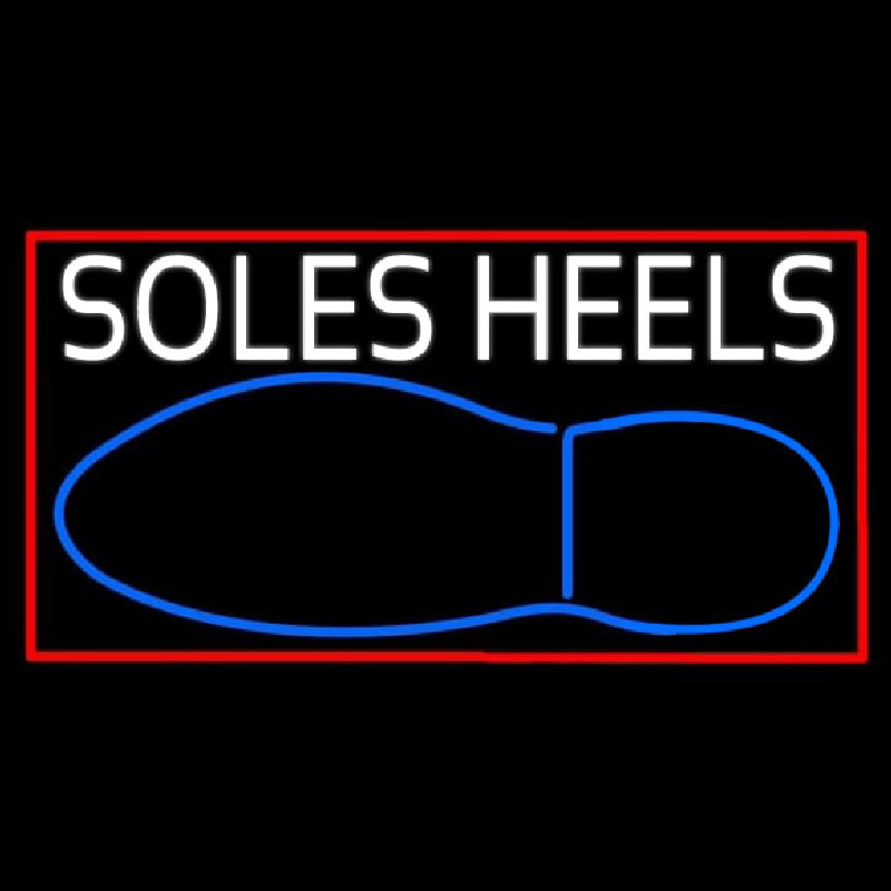 White Soles Heels Neonreclame