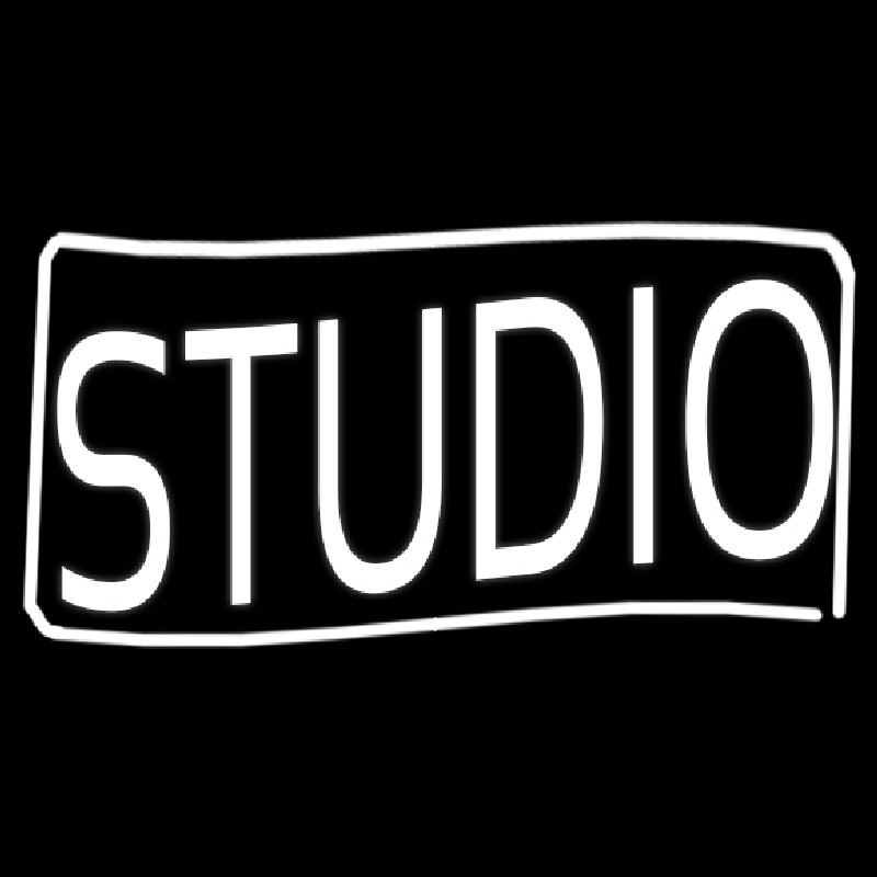 White Studio With Border Neonreclame