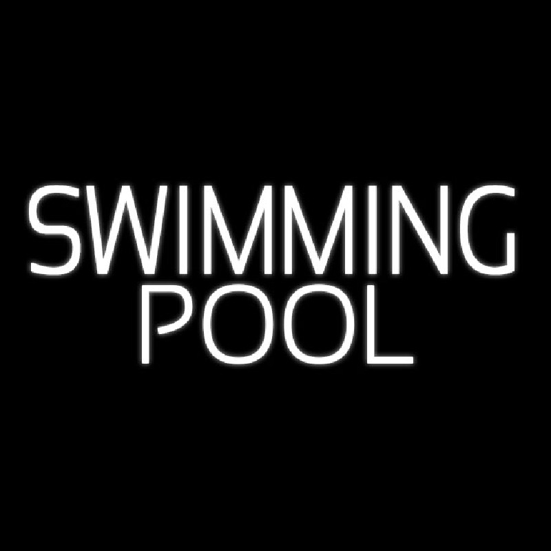 White Swimming Pool Neonreclame