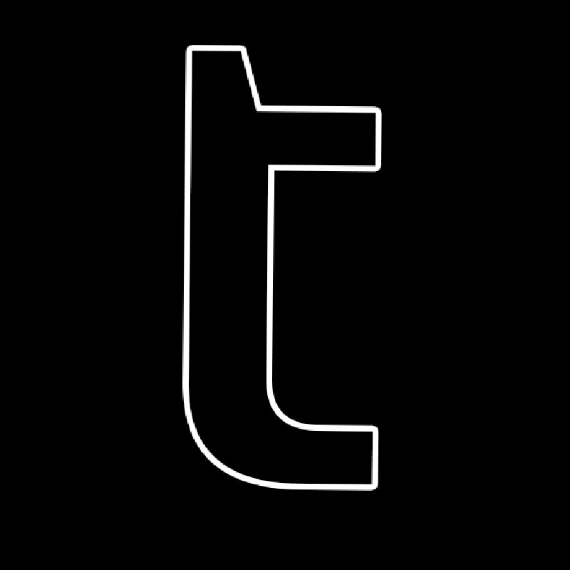 White T Neonreclame