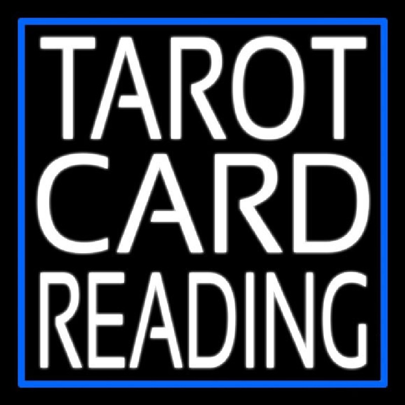 White Tarot Card Reading Neonreclame