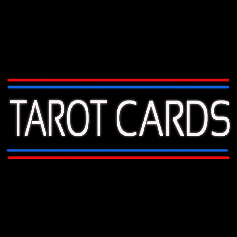White Tarot Cards With Line Neonreclame