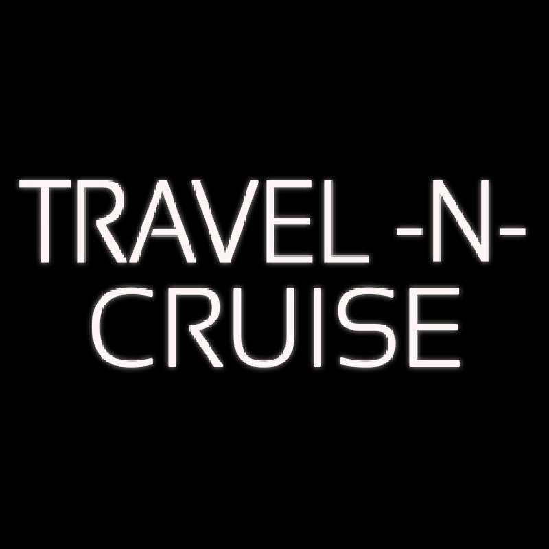 White Travel N Cruise Neonreclame