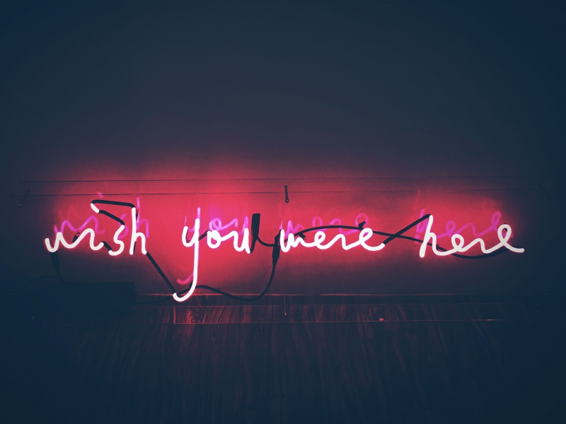 Wish You Were Here Neonreclame