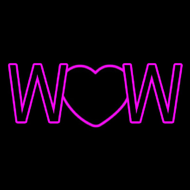 Wow With Heart Neonreclame